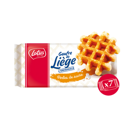 Gaufre de Liège perles de sucre Lotus - x7 sachets - Le paquet de 315g