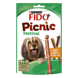 Friandises pour chien PICNIC FESTIVAL Boeuf, Poulet, Agneau FIDO - 126g
