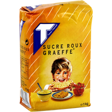 Sucre roux graeffe, paquet de 1kg