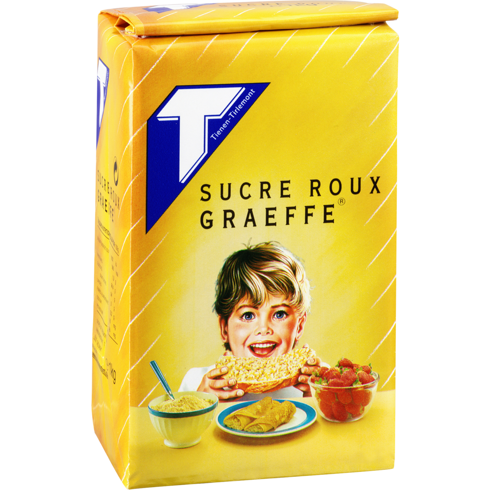 Sucre roux graeffe, paquet de 1kg