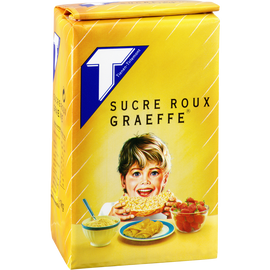 Sucre roux graeffe, paquet de 1kg