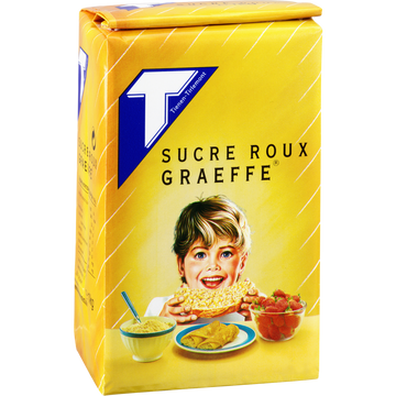 Sucre roux graeffe, paquet de 1kg