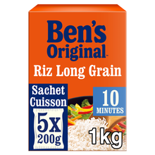 Riz Long grain cuisson rapide 10min BEN'S ORIGINAL - Sachets 5x200g (1kg)