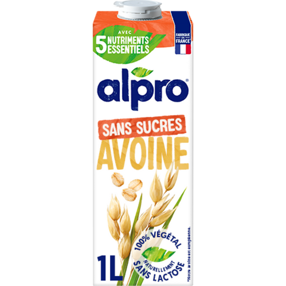 Boisson végétale avoine sans sucres ALPRO 1 litre