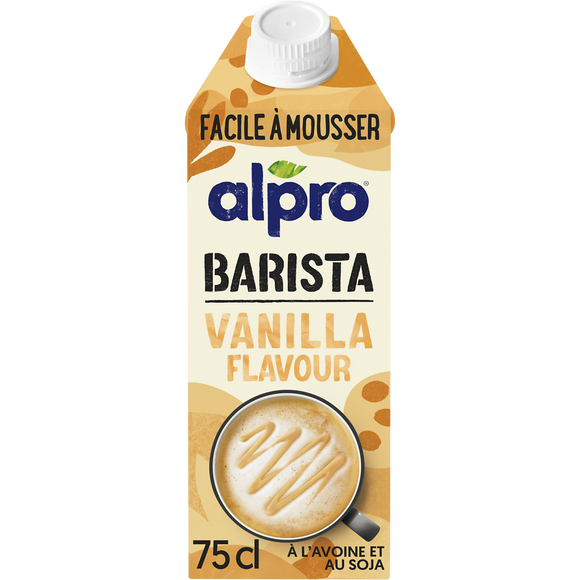 Boisson Végétale Barista Avoine et Soja Saveur Vanille ALPRO - briquede 750ml
