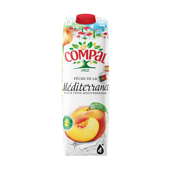 Jus de fruits pêche de Méditerranée COMPAL 1 litre