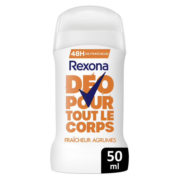 Déodorant pour tout le corps fraîcheur agrumes stick 48h REXONA 50ml