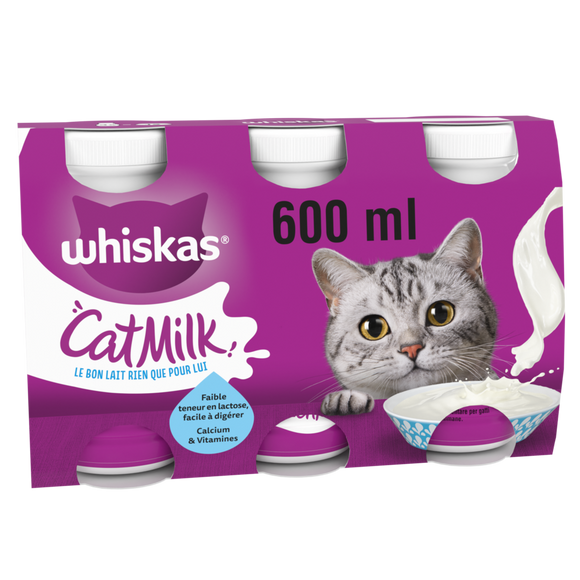 Lait chat Catmilk facile à digérer WHISKAS - 3x200ml