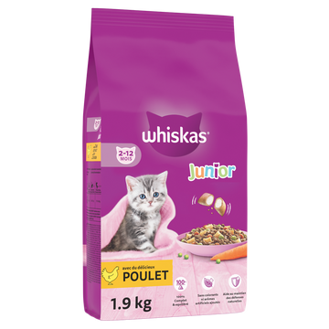 Croquettes chaton au poulet WHISKAS - 1,9kg