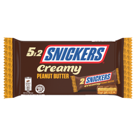 Barres chocolat lait caramel cacahuètes SNICKERS, x5, 182,5g
