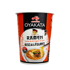 Ramen miso et légumes OYAKATA en cup 66G