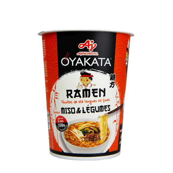 Ramen miso et légumes OYAKATA en cup 66G