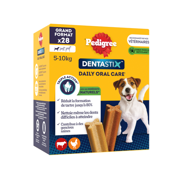 Bâtonnets à mâcher petit chien Dentastix PEDIGREE x28 - 440g