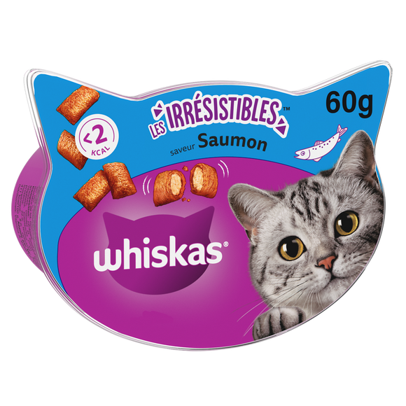 Friandises chat Les Irrésistibles au saumon WHISKAS - 60g