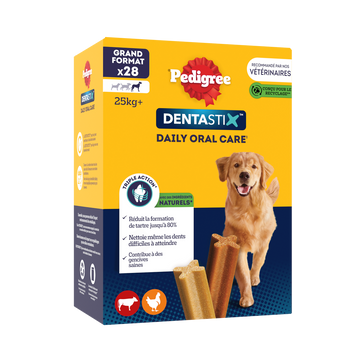 Bâtonnets à mâcher grand chien Dentastix PEDIGREE x28 - 1080g