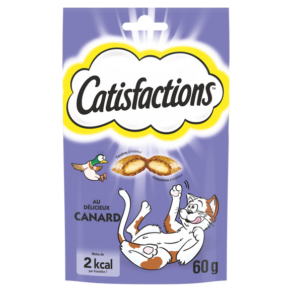 Friandises chat au canard CATISFACTIONS - 60g
