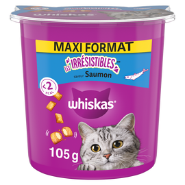 Friandises chat Les Irrésistibles au saumon WHISKAS - 105g