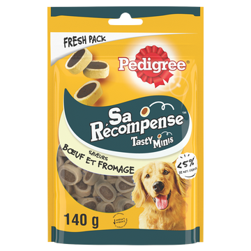 Friandises chien Sa Récompense Tasty Minis au boeuf fromage PEDIGREE -140g
