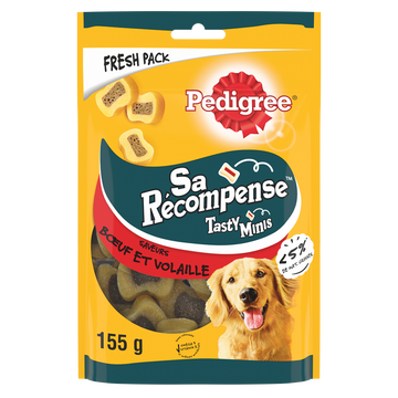 Friandises chien Sa Récompense Tasty Minis au boeuf volaille PEDIGREE- 155g