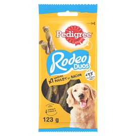 Friandises chien récompenses Rodeo au poulet et bacon PEDIGREE x7 - 123g