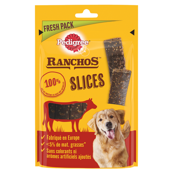 Friandises chien récompenses Ranchos Slices lamelles au Boeuf PEDIGREE- 60g