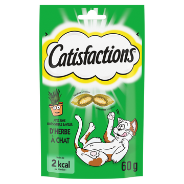 Friandises chat saveur herbe à chat CATISFACTIONS - 60g