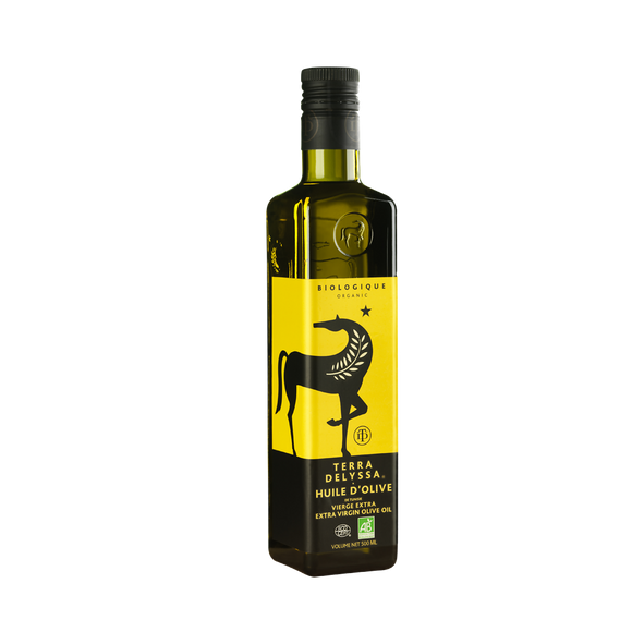 Huile d'Olive Vierge Extra bio TERRA DELYSSA bouteille en verre 50cl