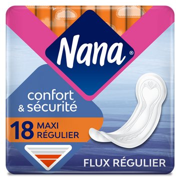 Serviettes hygiéniques maxi Normal NANA, x18