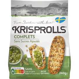Petits pains suédois complets Sans sucres ajoutés KRISPROLLS - Paquetde 240g