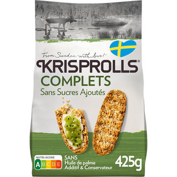 Petits pains suédois complets Sans sucres ajoutés KRISPROLLS - Paquetde 425g