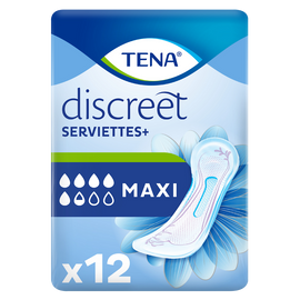 Serviettes incontinence maxi TENA LADY, x12