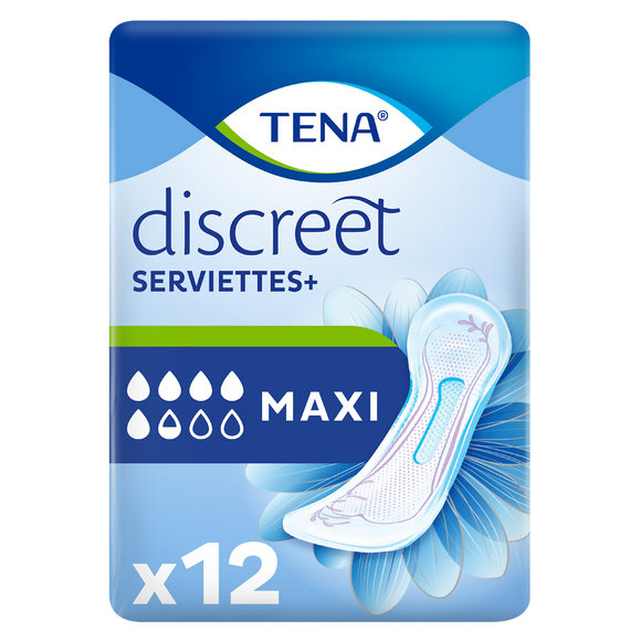 Serviettes incontinence maxi TENA LADY, x12