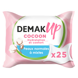 Lingettes démaquillantes pour peaux normales et mixtes DEMAK'UP, x25
