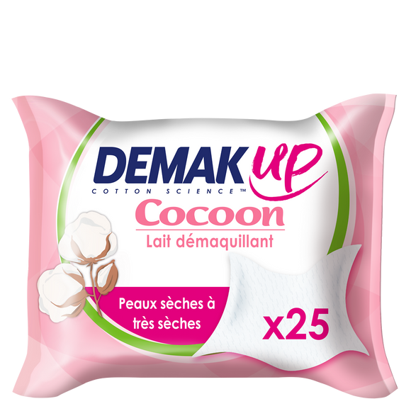 Lingettes démaquillantes pour peaux normales et mixtes DEMAK'UP, x25