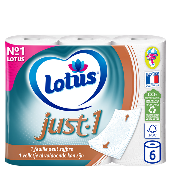 Papier toilette just 1 LOTUS 5P x6 rouleaux