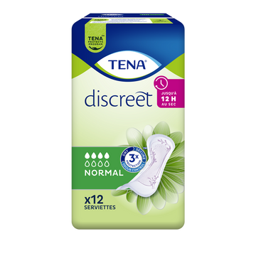 Serviettes pour incontinence normal discret TENA LADY, x12