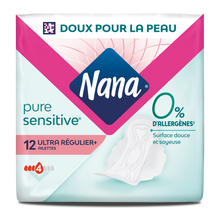 Serviettes hygiéniques Pure Sensitive normal+ 0% allergène NANA, x12