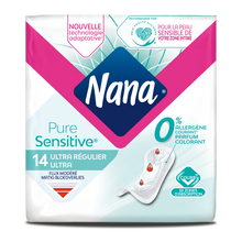 Serviettes hygiéniques pure sensitive normal 0% allergène NANA, x14