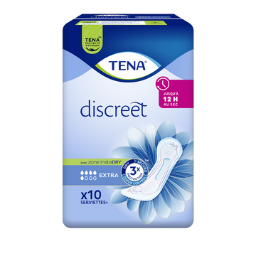 Serviettes incontinence discreet extra TENA LADY, x10