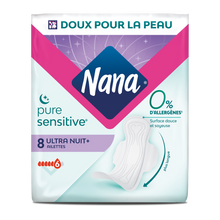 Serviettes hygiéniques ultra PureSensitive Night NANA x8