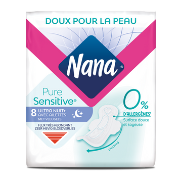 Serviettes hygiéniques ultra PureSensitive Night NANA x8