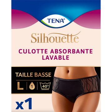 Culottes incontinence lavable - taille L - TENA hipster noir