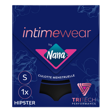 Culotte menstruelle NANA hipster noir taille S