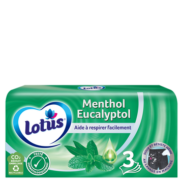 Mouchoirs menthol Lotus boîte x72