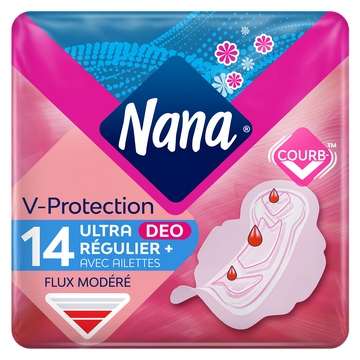 Serviettes hygiéniques ultra régulier plus fresh NANA x14