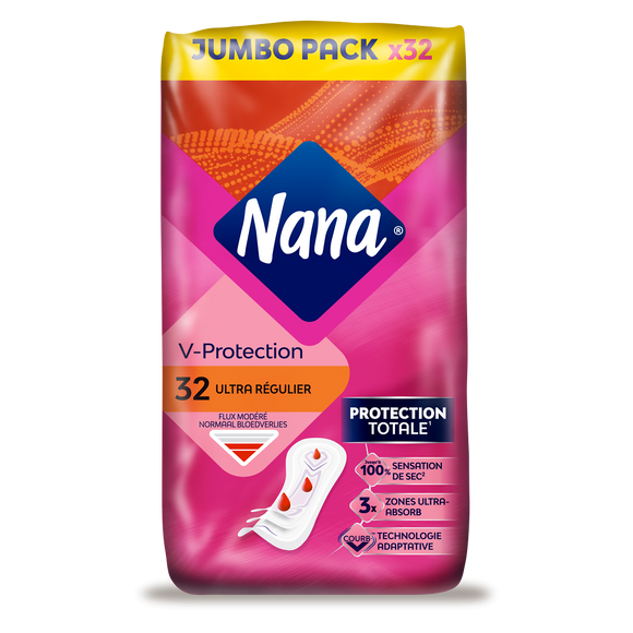 Serviettes hygiéniques ultra régulier NANA x32