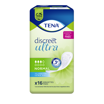 Serviettes Discreet Ultra Normal TENA x16