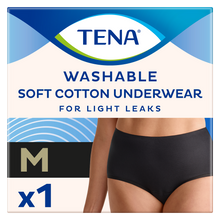 Culotte incontinence absorbante lavable TENA Coton Classic Noir M x1