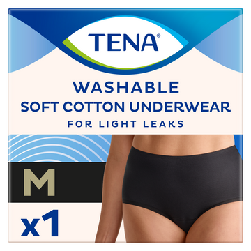 Culotte incontinence absorbante lavable TENA Coton Classic Noir M x1