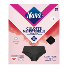 Culotte menstruelle Hipster coton NANA noire taille L